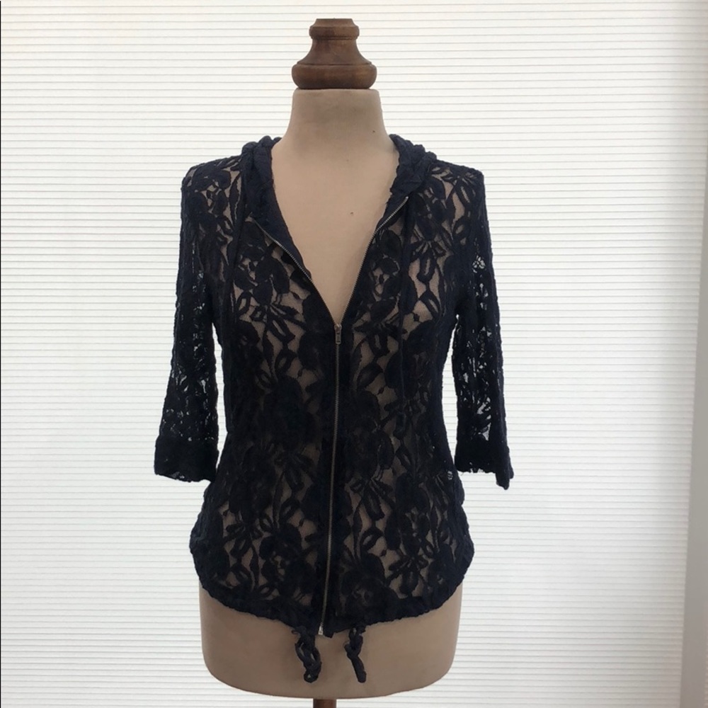 Staring at Stars lace zip-up hoodie